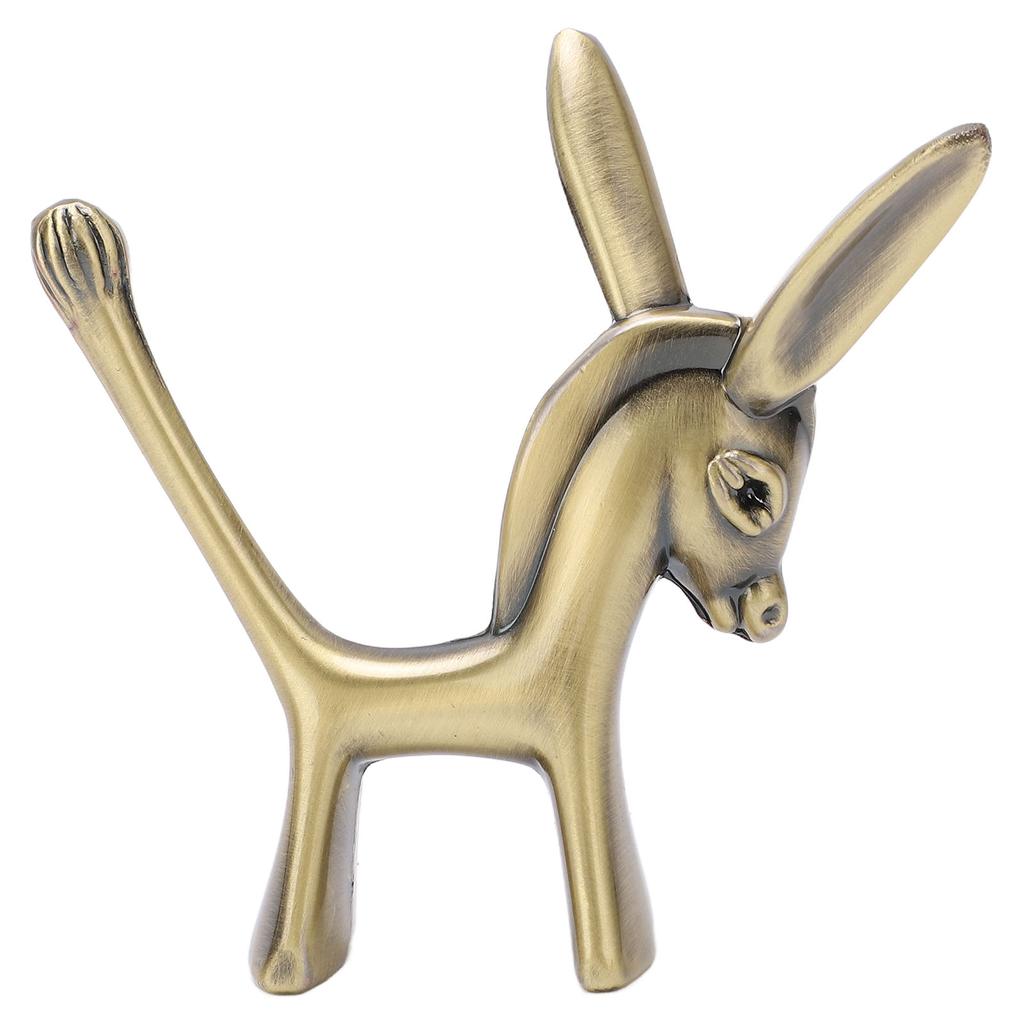 Donkey Ring Holder Donkey Statuette Durable Zinc Alloy Retro Style Safe Ring Organizer for Rings