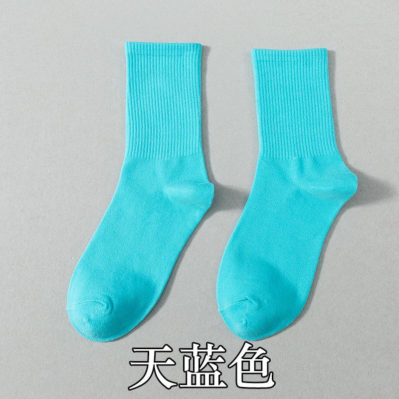 Socks Season Cotton Socks Breathable Medium Tube Socks Street Tide Socks Candy Color High Top Socks
