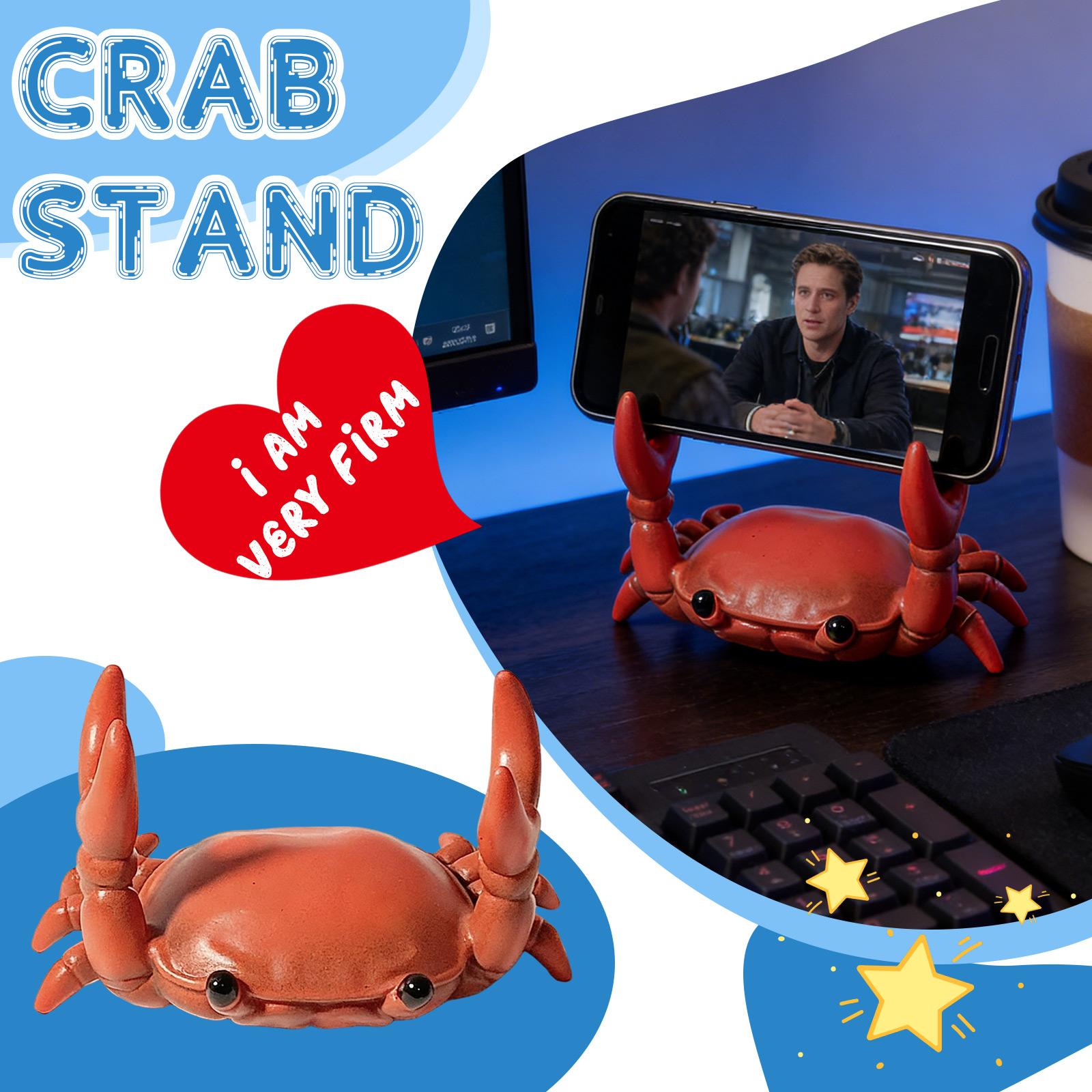 

Креативна підставка для телефону та ручок у формі краба, багатофункціональна настільна прикраса для ледачих. One Size червоний