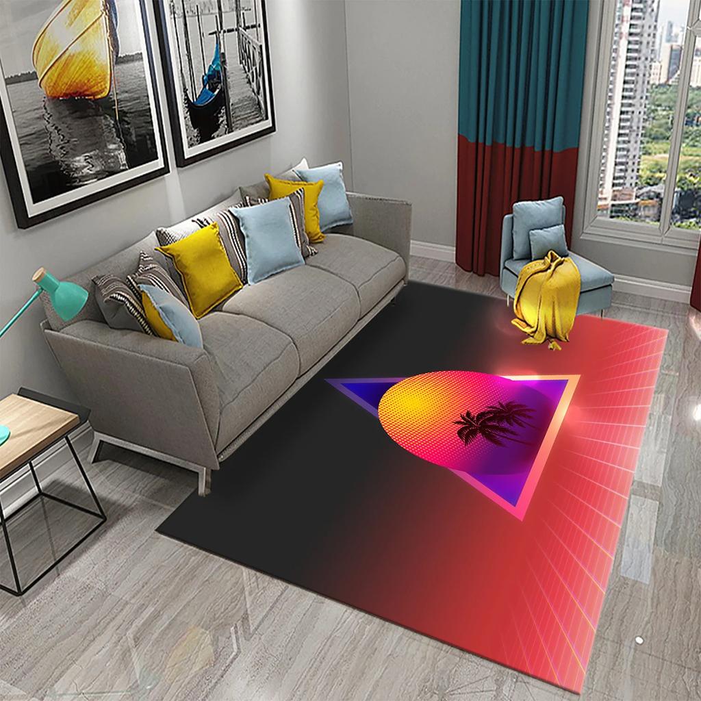 Purple Carpet Modern Art Rug Printed Rectangle Area Rugs for Adult Yoga Mats Living Room Bedroom Flat Mat Decorative Door Mat