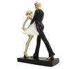Romantisches Paar Tanzende Skulptur Dekoration Harz Elegantes Paar Balletttänzer Statue Figur Ornament Gold 7130W‑01