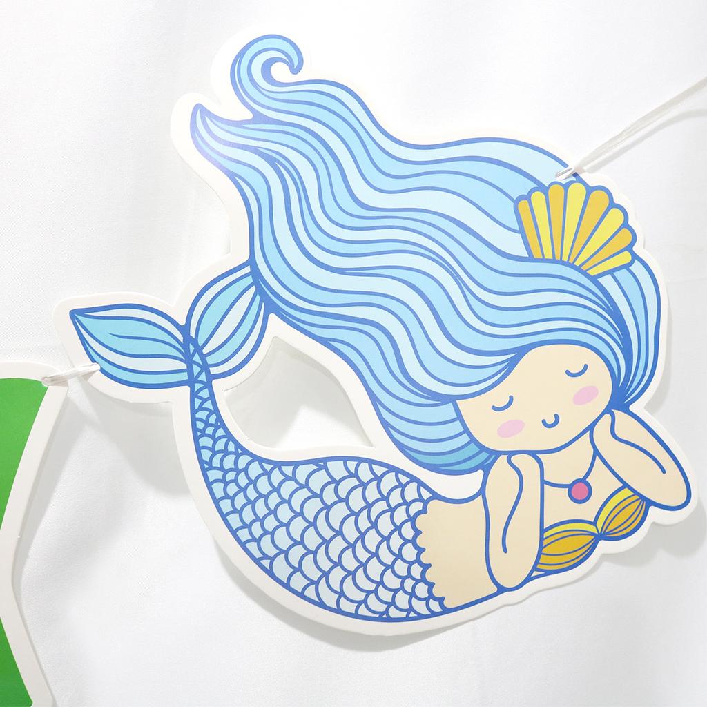 Happy Birthday Flag Summer Theme Party Arrangement Banner Latte Customization