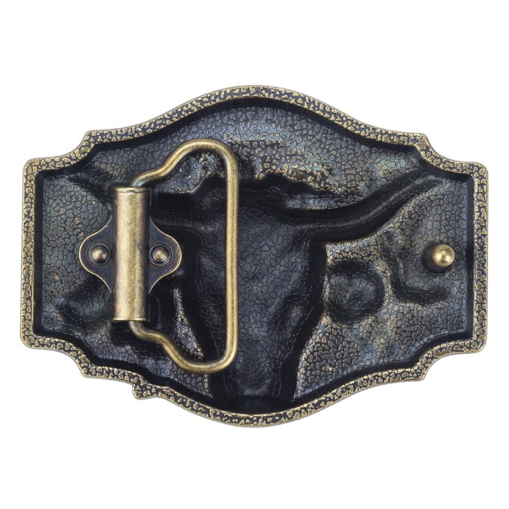 Bison Head Belt Buckle Western Cowboy Style Retro Buckle for 3 .8cm Width Belt
