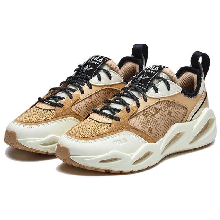 FILA Crypto Mesh Comfortable Lightweight Low-Top Casual Shoes Women sneaker Beige White F12W313101FBV