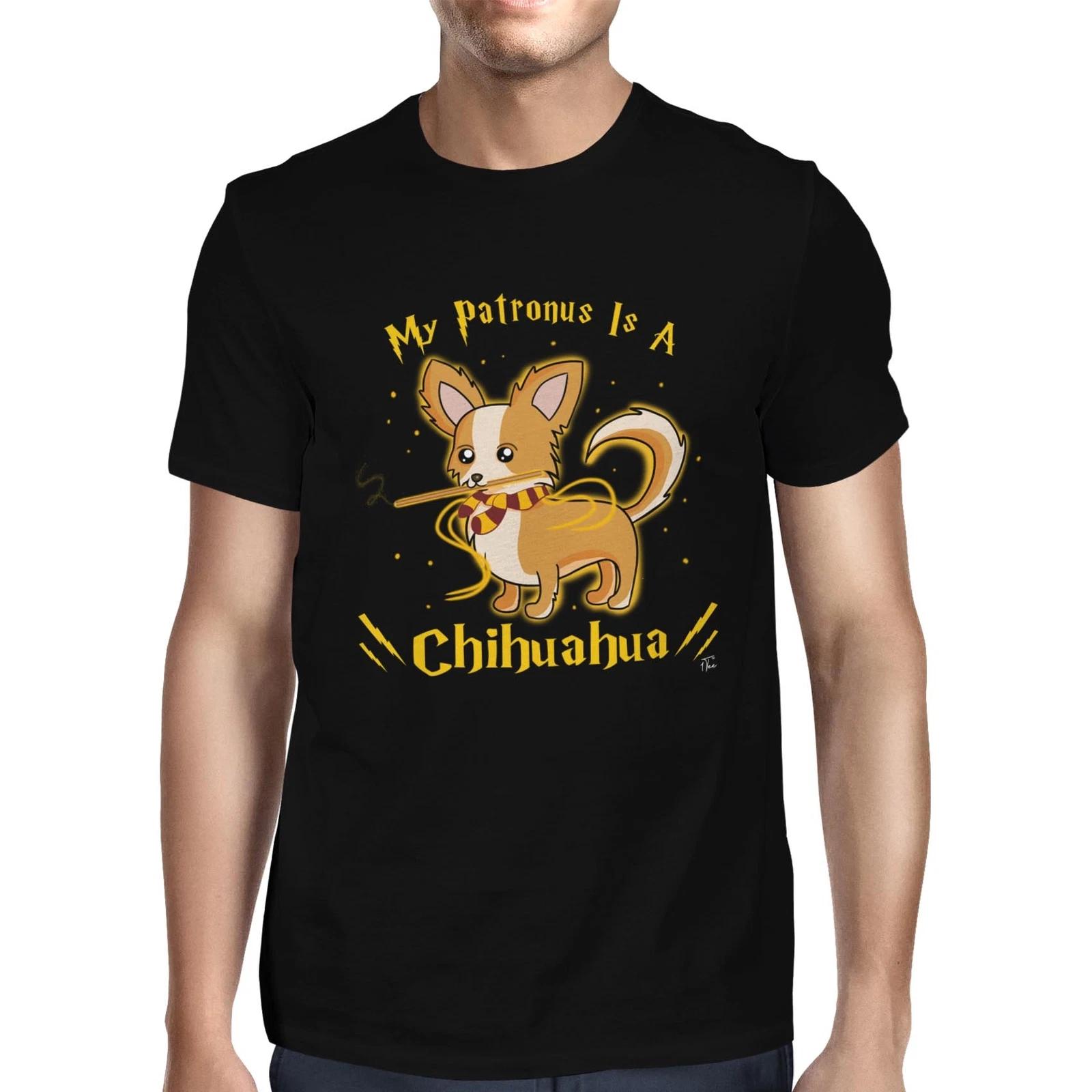 1Tee Mens My Patronus Is A Chihuahua Dog T-Shirt M