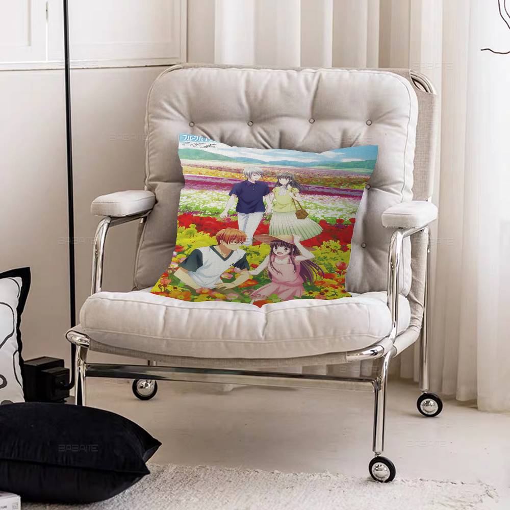 Anime Fruits Basket Cushion Cover Pillow Cover Decor Pillowcase Printed Cushion Case for Couch