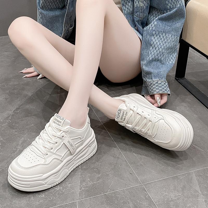 Platform White Shoes Women's 2025 Spring New Black and White Panda Shoes Versatile Casual Shoes Small Board Shoes Sports Shoes