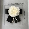 1Pc Pearl Women Rose Flower Casual Party Accessories Mother's Day Gift Botanical Pins Brooches Fabric