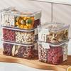 Versiegelte Kunststoff-Lebensmittelaufbewahrungsbox mit Fächern, Lebensmittelqualität, leer, für Müsli, Süßigkeiten, Trockenwaren, Gewürzbox mit Deckel, Kühlschrank-Aufbewahrungsglas, Behälter