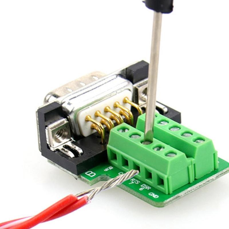 2-teiliger DB9pin Klemmenblockadapter DB9pin Serielle Adapter für RS485 RS422 Verbindung Lötfreies Set