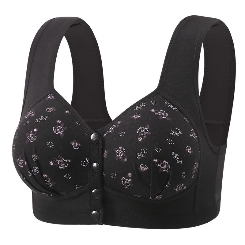 Women's Wireless Push-Up Anti-Sag Vest Bra - Large Size, Comfortable Front-Opening