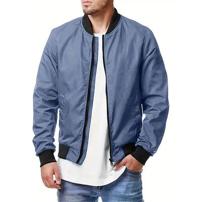 Spring and Autumn Casual Plus Size Jackets Men's Lightweight Zip - Up Bomber Jackets