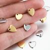 30pcs 10pcs Gold Color Stainless Steel Love Heart Charms Pendants for DIY Jewelry Making Necklace Bracelet End Tail Ornaments
