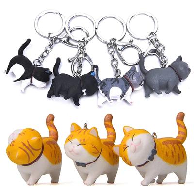 Cute Cartoon Kitten Cat Key Chain Series Fat Japanese Cat Keychain Car Bag Keyring Holder Gifts