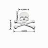 3D Crossbones Skull Demon Metal Logo Emblem Badge Decal Tank Sticker for Harley Honda Kawasaki Suzuki Yamaha DUCATI