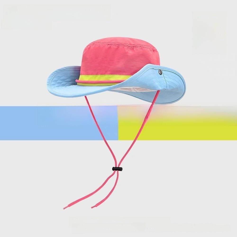 Style Vintage Patchwork Fisherman Hat With Sun Protection For Outdoor Activities