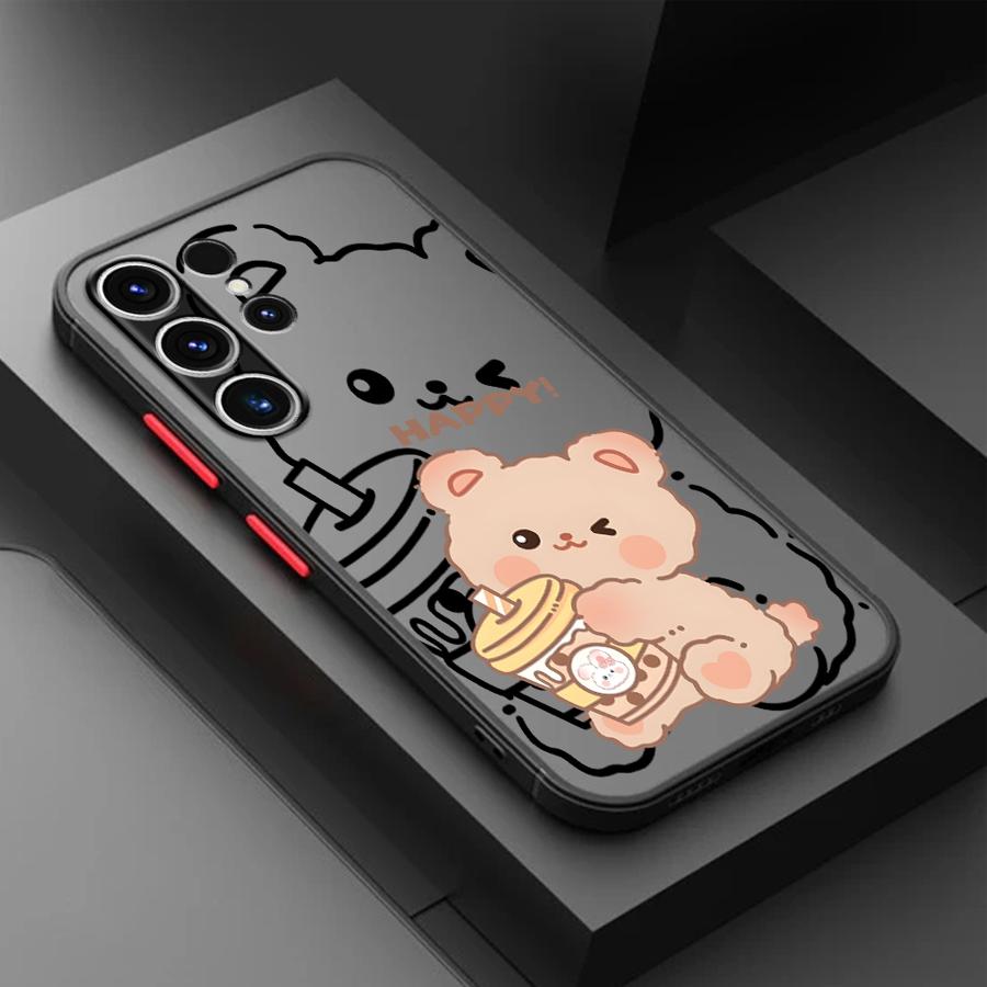 Case for Samsung Galaxy S26 S21 S24 Plus S23 FE S25 Ultra S20 FE Note 20 Ultra 10+ S22 Funda Back Phone Cover Cartoon Rabbit