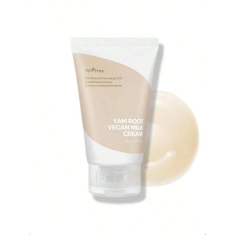 Isntree Yam Root Vegan Milk Cream 80ml | Näringsrik Återfuktare | Vegansk Mjölk Återfuktare | Koreansk Hudvård