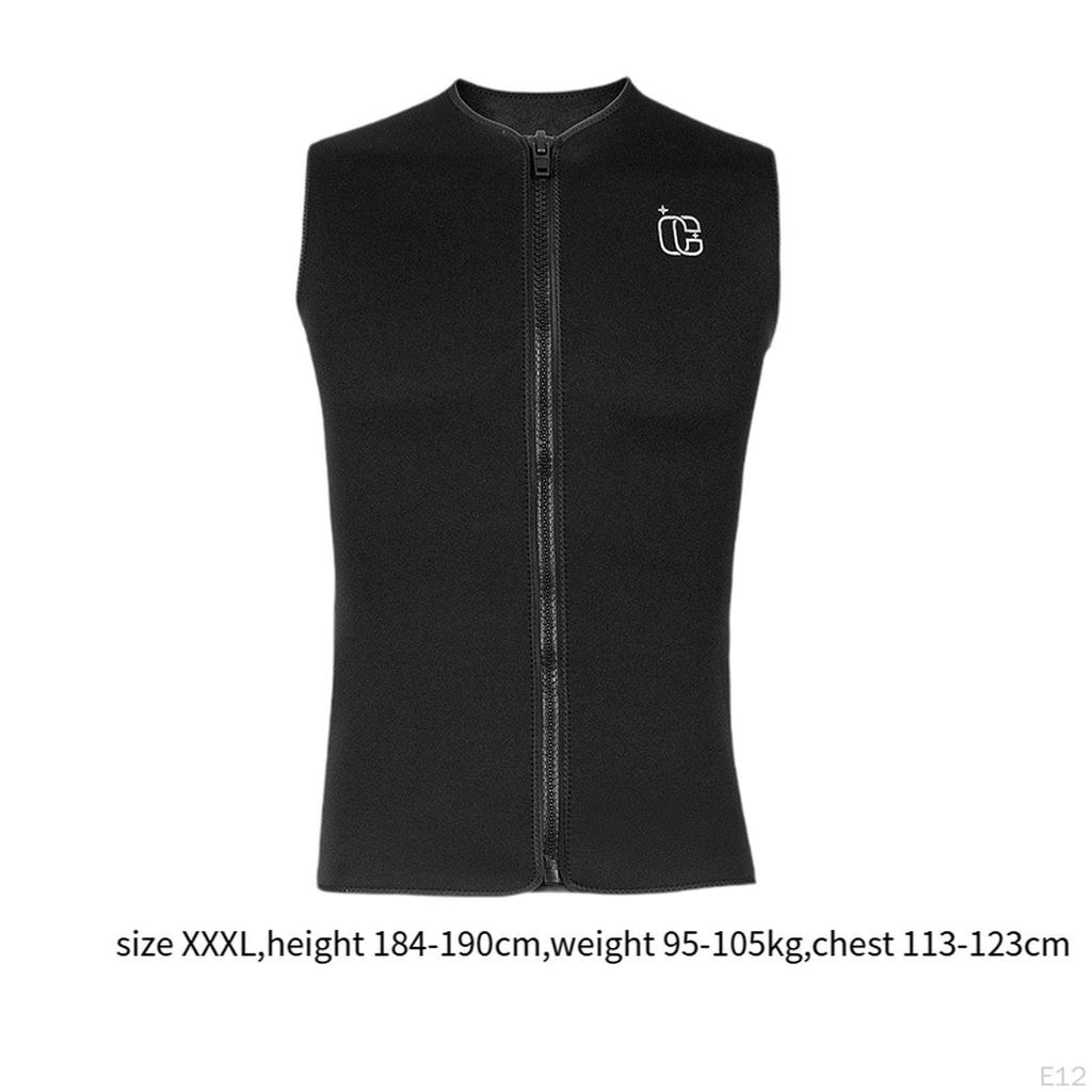 Wetsuit Top for Men Diving Vest Cold Water Swimming Scuba Surfing