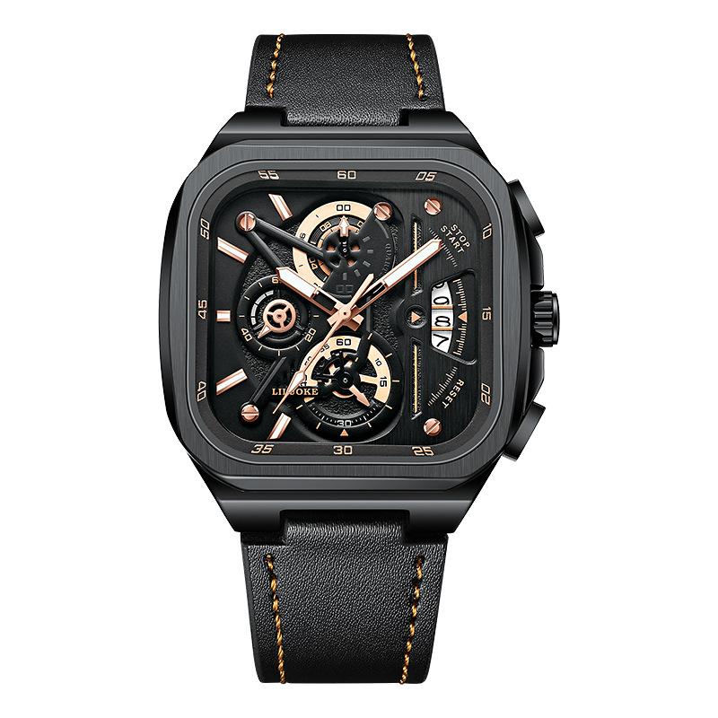 Liluoke Watch Мужские часы Night Glow Водонепроницаемые мужские часы Квадратные мужские часы премиум-класса
