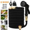 25-100FT Expandable Garden Hose with 8 Modes Water Spray Gun Durable Weave Garden Hose Reel No-Kink Flexible Magic Water Pipe