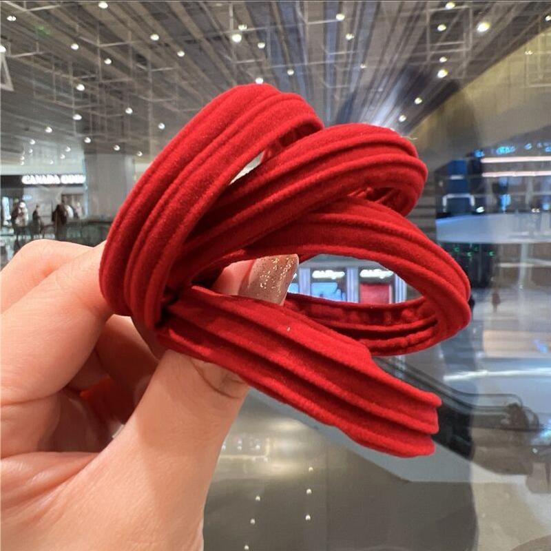 

10 шт. Высокоэластичная бесшовная веревка для волос для женщин и девочек, прочная резинка для волос, простая резинка, аксессуары для волос