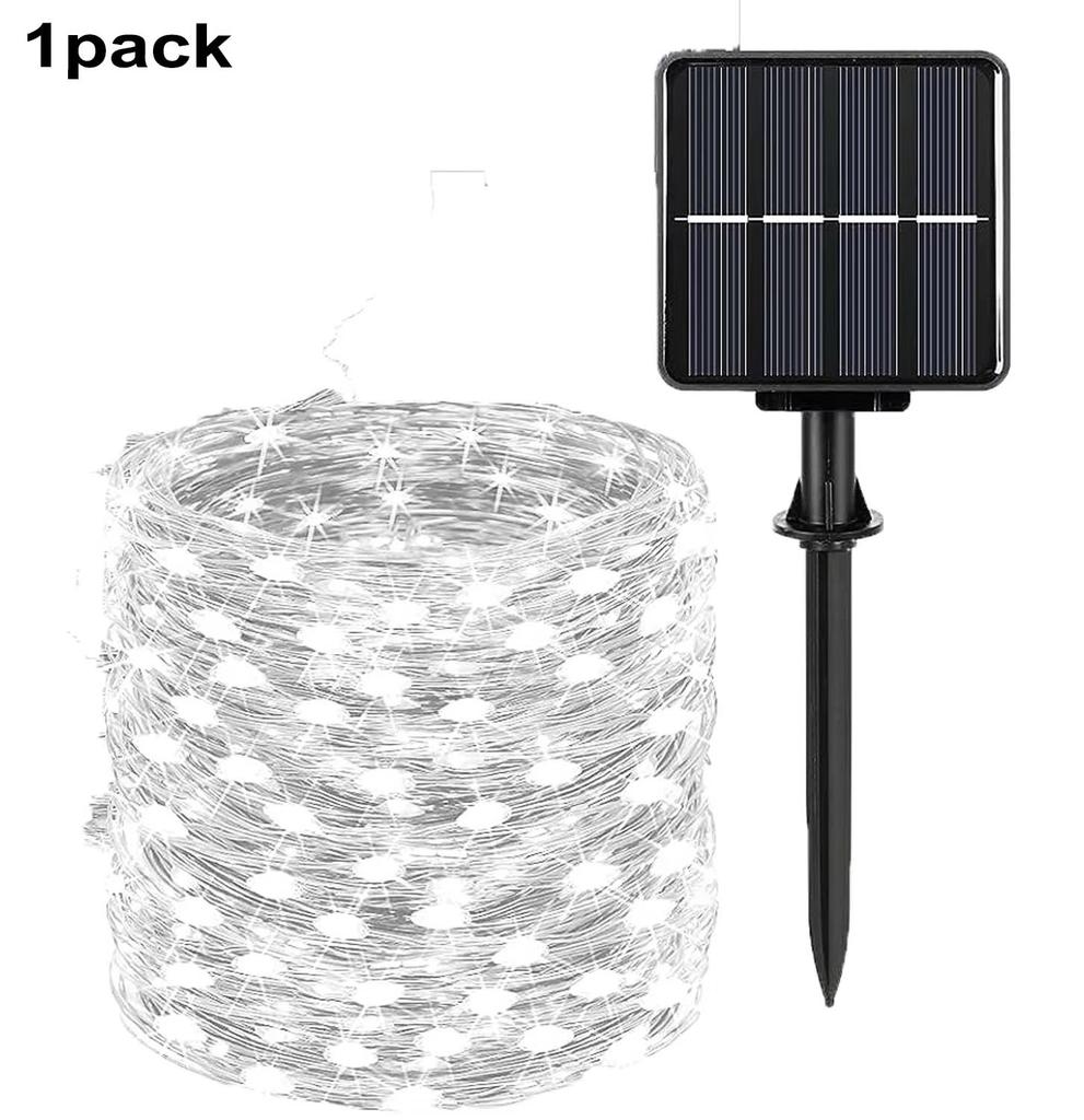 Pack of 4 Solar Fairy Lights Outdoor 400LED Fairy Lights Outdoor 8 Modes Copper Wire IP65 Warterproof for GardenPatio Yard Party