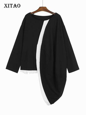 Women Asymmetric T-shirts Top DMJ2275