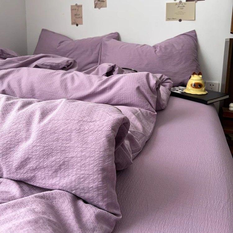 G5Zins Super Weiches Doppel-Gaze Bettwäsche-Set - Bettbezug & Laken - Für Alle Jahreszeiten, Perfekt für Studentenwohnheime.