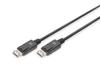 Kabel DisplayPort DIGITUS Z Zatrzaskami 4K 60Hz UHD Typ DP/DP M/M Czarny 3m