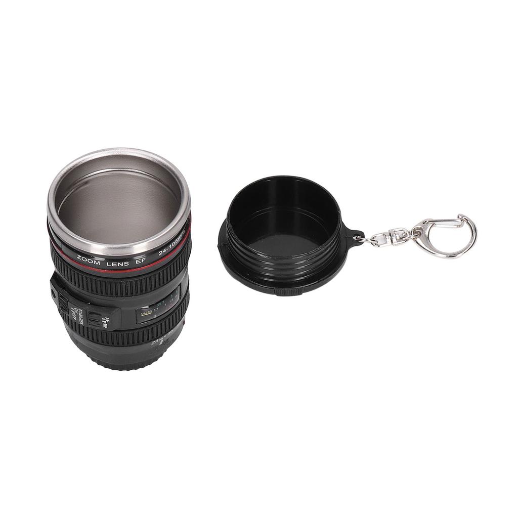 100ml Camera Lens Cup Stainless Steel EF 24‑105mm F 4.0L USM Lens Coffee Mug for Photography Lover