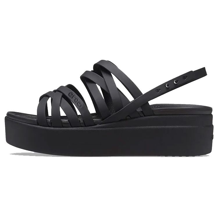 Crocs Brooklyn Comfortable Versatile Casual Sandals Women Sandals Black 206751-001