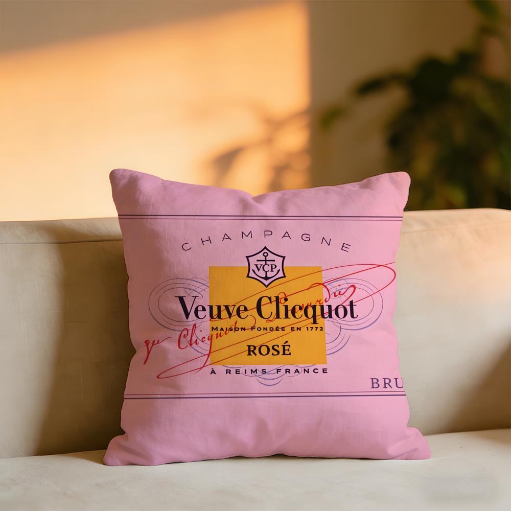 Venve Clicquot Potah na polštář Útulný sametový polštář Měkký teplý polštář na pohovku Lůžko