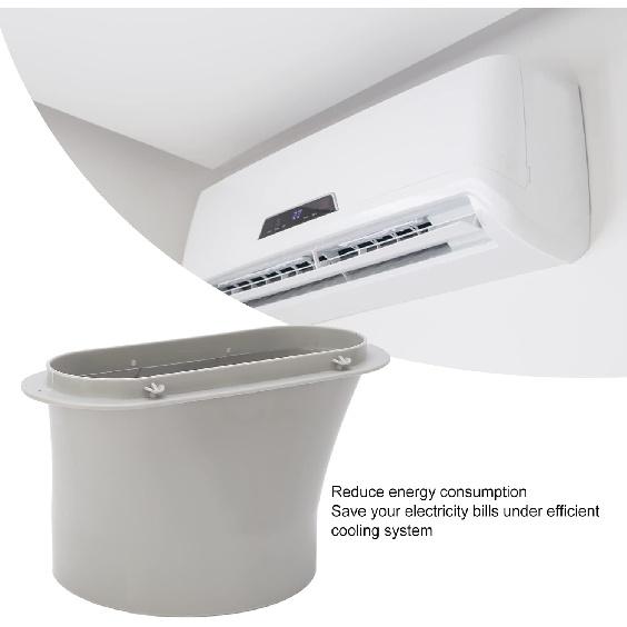 Hilitand Air Conditioner Exhaust Hose Adapter, Dia 5.9in, Oval Vent, Efficient Energy Saving, Serrated Strips, Scratch ABS