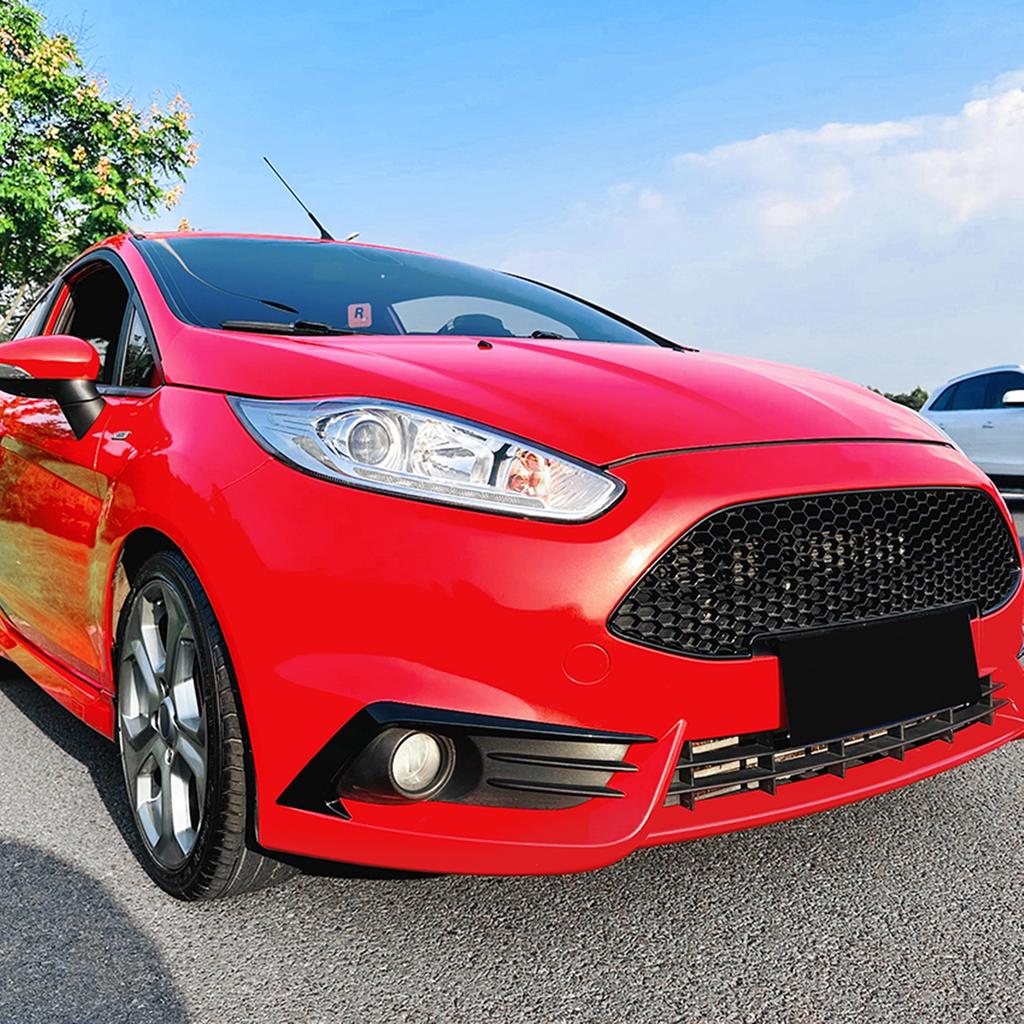 Front Bumper Side Air Vent Trim Cover For Ford Fiesta ST MK6 2012-2017 /B-Max B232 Carbon Fiber Look/Gloss Black Splitter Canard