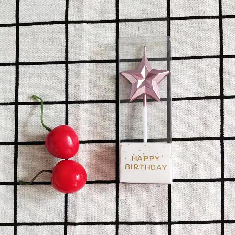 Children's birthday candle personality creative hollow star candle bakery birthday supplies cake candle