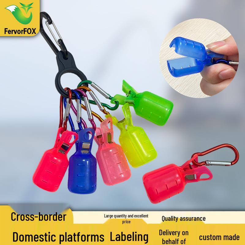 Egi Lure Squid Hook Set: Portable Shore Rock Baits with Protective Cover and Clip