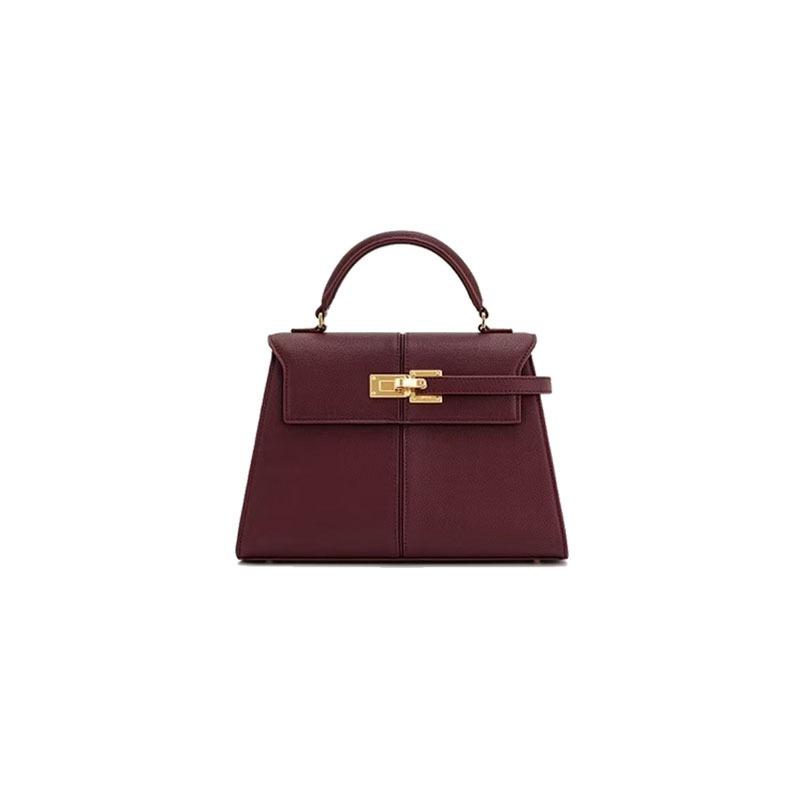 J trapezoidal bag new leather women's bag high-end versatile messenger bag fashion niche hand bag