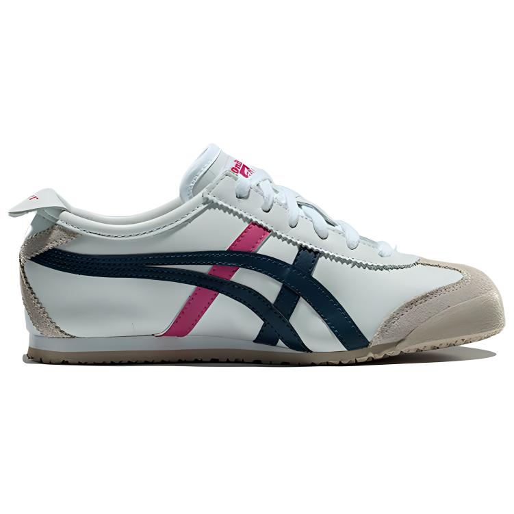 ONITSUKA TIGER Mexico 66 Fleece Comfortable Non-Slip Low-Top Casual Shoes Unisex Sneaker White Red D50XK-0154