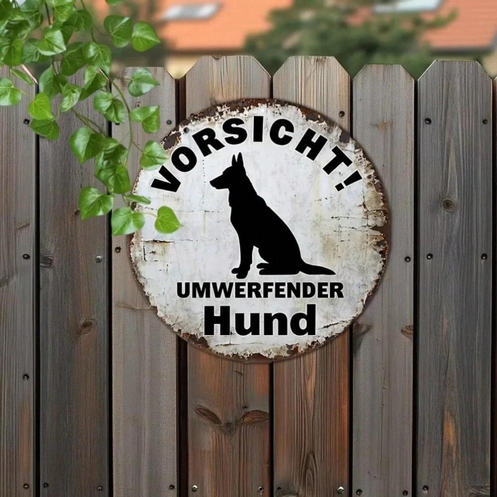 Vintage German Shepherd Warning Wall Sign Rustic Pet Art Decor TYA5078-20x20cm разноцветный