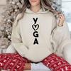 Women's Yoga Hoodie Love Yoga Graphic Print Hoody Meditation Sweatshirt Cozy Gifts Boho Spiritual Pullover Fall Winter Women Top