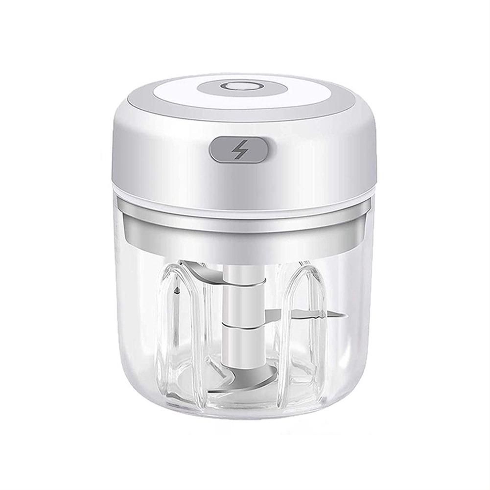 Electric Garlic Chopper, Mini Portable Veggie Chopper, 100ML/250ML USB Vegetable Onion Processor With Magnetic Safety Lock For Ginger Fruit Meat Chili