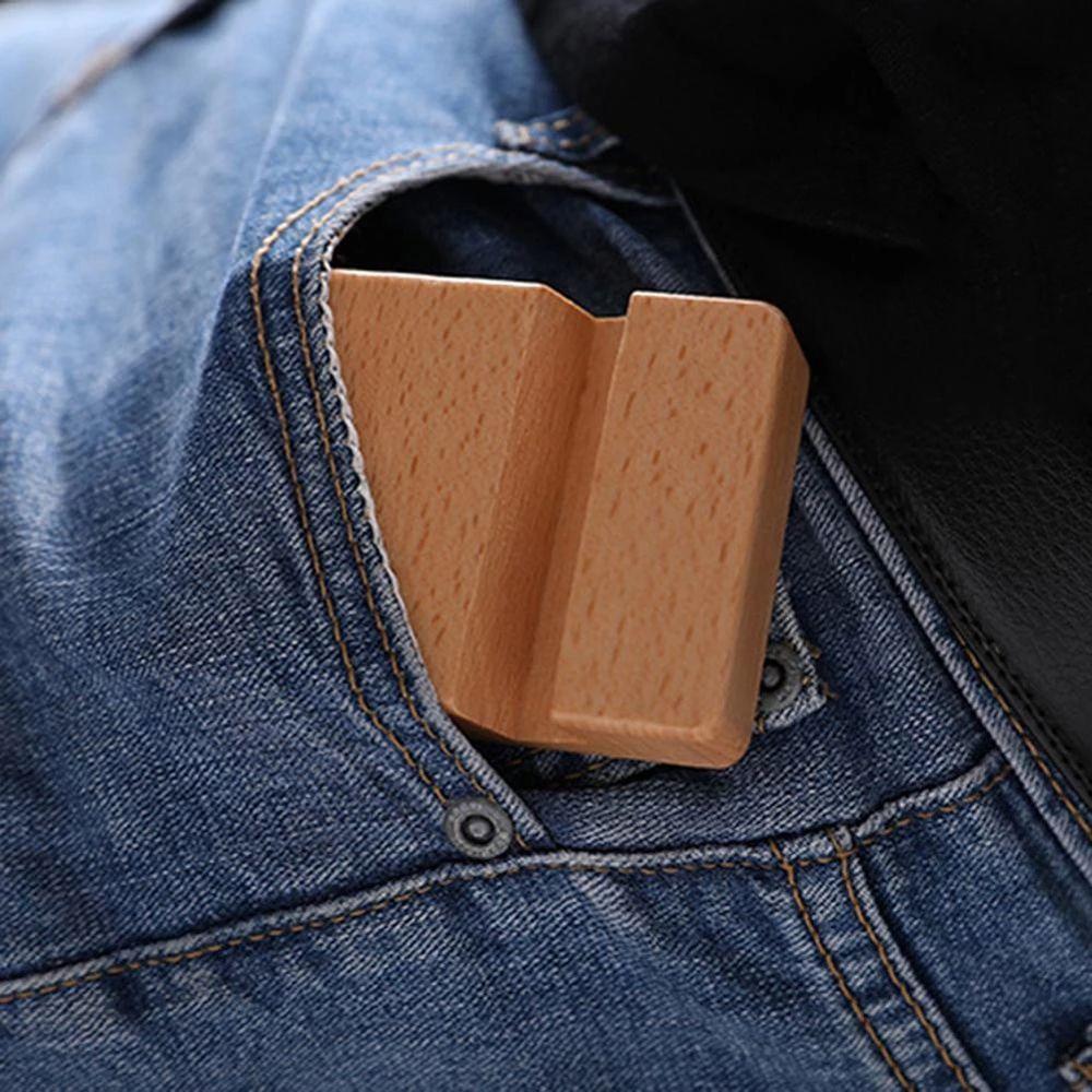 Holder Double Slot Slot Wood Bracket Desk Tablet Stand Wooden Phone Holder Mobile Phone Holder