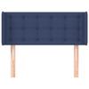 Maison Exclusive - Tête de lit avec oreilles Bleu 103x16x78/88 cm Tissu