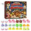Christmas Traditions for Family Fun 2026 Dumplings Advent Calendar with 24 Mini Bun Squeeze Interactive Countdown Activity December Toys, Festive Box,