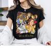 2025 New Summer Best Selling Short Sleeve Retro Beauty and The Beast Loose Breathable Tshirt Unisex Clothing