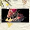 Dreamy Rose Girl Gradient Pattern polyester microfiber beach towel is highly absorbent, suitable for swimming and beach outings