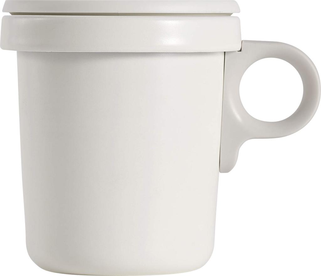 Ovject Camping Outdoor Made in Japan Mug Cup Enamel with Lid Hook Mug 360ml Detachable Handle White White O-EFM-WHWH