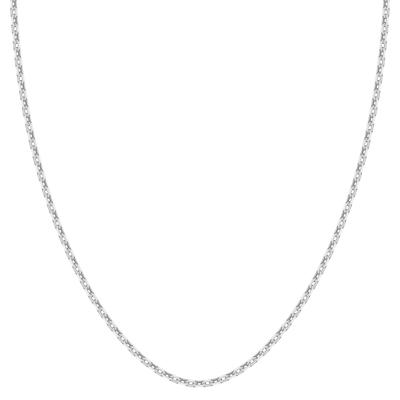 [Shinjuku Gin No Kura] Sterling Silver 925 4-sided Cut Figaro Chain, Approximately 1.9mm Wide, 40-80cm (50cm) Long, Thin Chain Necklace for Men.