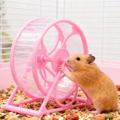 Quiet Hamster Wheel Silent Breathable with Stand Hamster Exercise Wheel for Cage Running for Small Medium Breeds Golden Bears